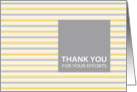 Amber Stripe Thank You For Your Efforts Card