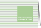 Pistachio Stripe Employee Appreciation Card