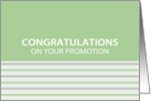 Pistachio Stripe Promotion Congratulations Card