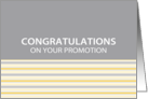 Amber Stripe Promotion Congratulations Card