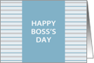 Cornflower Stripe Happy Boss’s Day Card