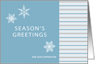 Cornflower Stripe Vendor/Supplier Season’s Greetings Card Customizable card