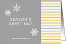 Amber Stripe Vendor/Supplier Season’s Greetings Card Customizable card