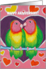 Love Birds Wedding Anniversary Card