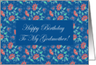 Happy Birthday Godmother, Aiyana Floral Batik Card