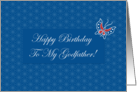 Happy Birthday Godfather, Aiyana Batik with Butterfly Card