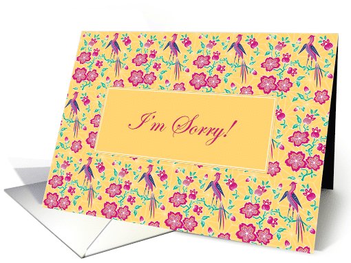 Sakura Floral Batik, I'm Sorry card (1010621)