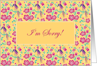 Sakura Floral Batik, I’m Sorry Card