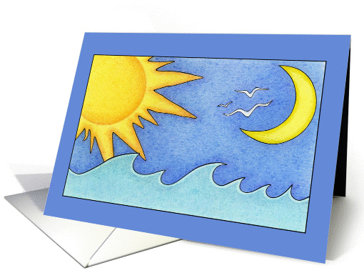 Sun and Moon Holiday card (101899)