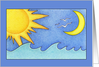 Sun and Moon Holiday card