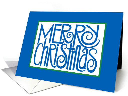 Merry Christmas Blue card (105707)