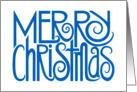 Merry Christmas Text Blue card