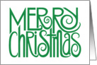 Merry Christmas Text Green card