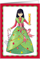 Christmas GIrl card