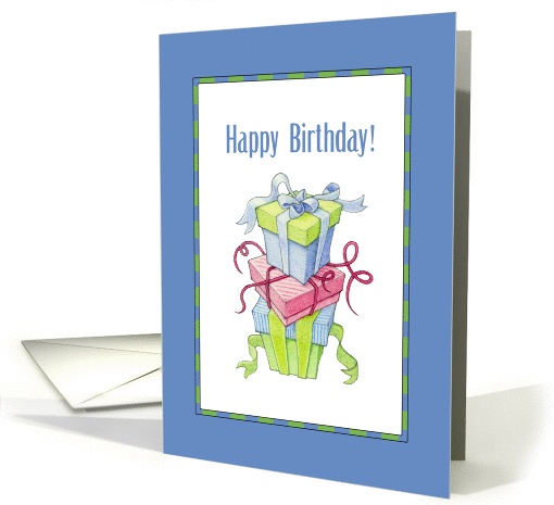 Gift Boxes Birthday card (108438)