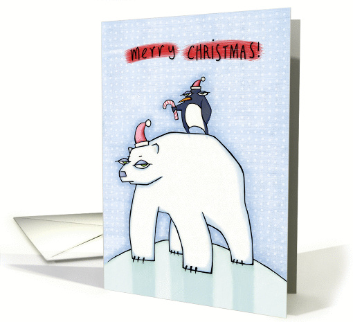 Polar Bear Christmas snow card (1163218)