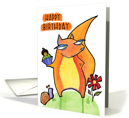 Grouchy Squirrel Birthday card (1163262)