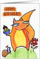 Grouchy Squirrel Birthday dots card