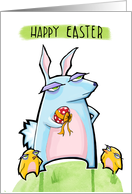Grouchy Rabbit Easter card