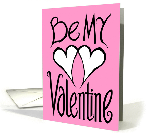 Valentine Hearts Pink card (129417)