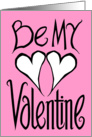 Valentine Hearts Pink card