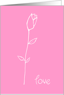 White Rosebud card