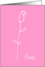 White Rosebud card