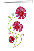 Provencal Red Flowers card