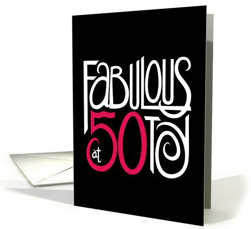 Fabulous at 50 Black card (157161)