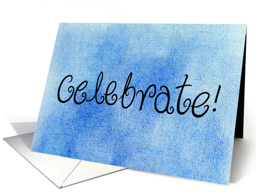 Celebrate Blue Texture card (159902)