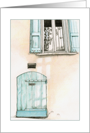 Small Blue Door card