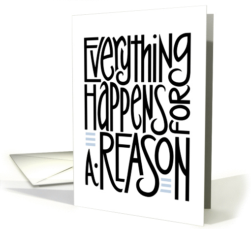 Everything Happens White card (231497)