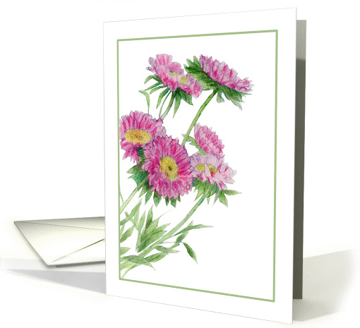 Pink Flowers card (231507)