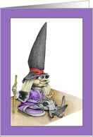 Broomless Witch Halloween card