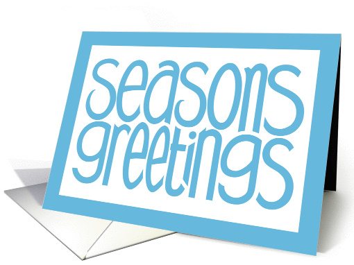 Seasons Greetings Ice Blue card (252121)