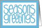 Seasons Greetings Ice Blue card