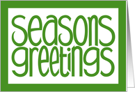 Seasons Greetings...