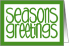 Seasons Greetings Green card