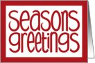 Seasons Greetings Red card
