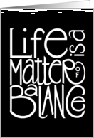 Life Balance White card