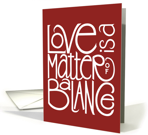 Love Balance White card (374098)