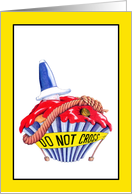 Crime Scene Cupcake card