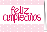 Feliz Cumpleaos hot pink card