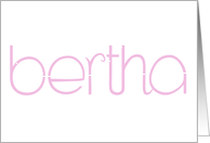 Bertha pink card