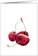 Three Cherries card