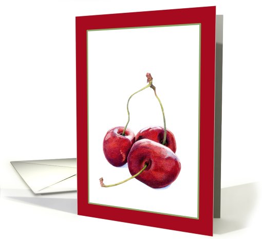 Three Cherries red border card (448973)