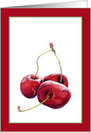 Three Cherries red border card