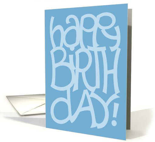 Happy Birth Day blue card (468885)