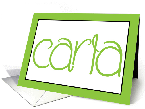 Carla lime card (468892)