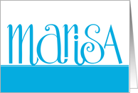Marisa turquoise blue card
